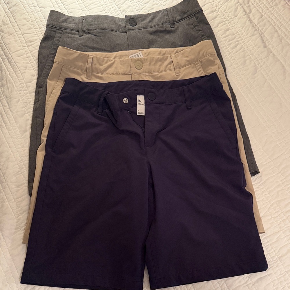 Boy’s Gray, Tan, black and Navy Shorts golf shorts
